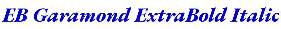 EB Garamond ExtraBold Italic लिपि